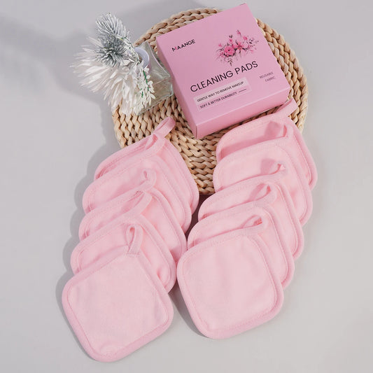 10PCS Reusable Makeup Remover Puff Cotton Pads for Facial Cleansing Puff Sponge Washable Cloth Makeup Wipes Makeup Tools