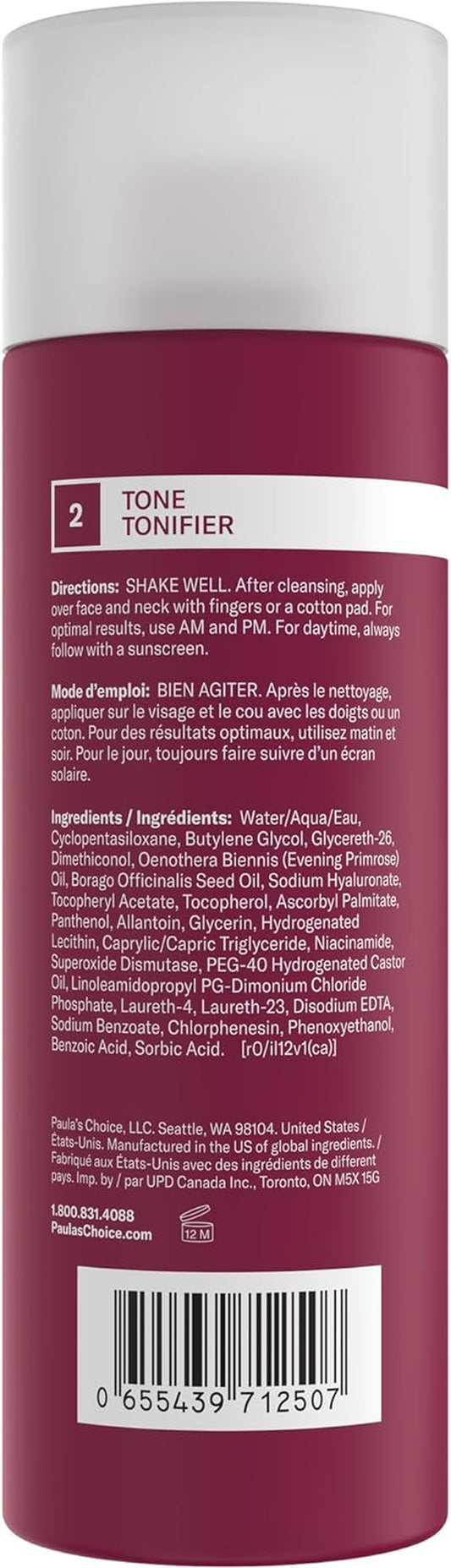 SKIN RECOVERY Calming Toner, 190 Ml Bottle Toner for the Face, for Sensitive Facial Skin and Dry Redness-Prone Skin