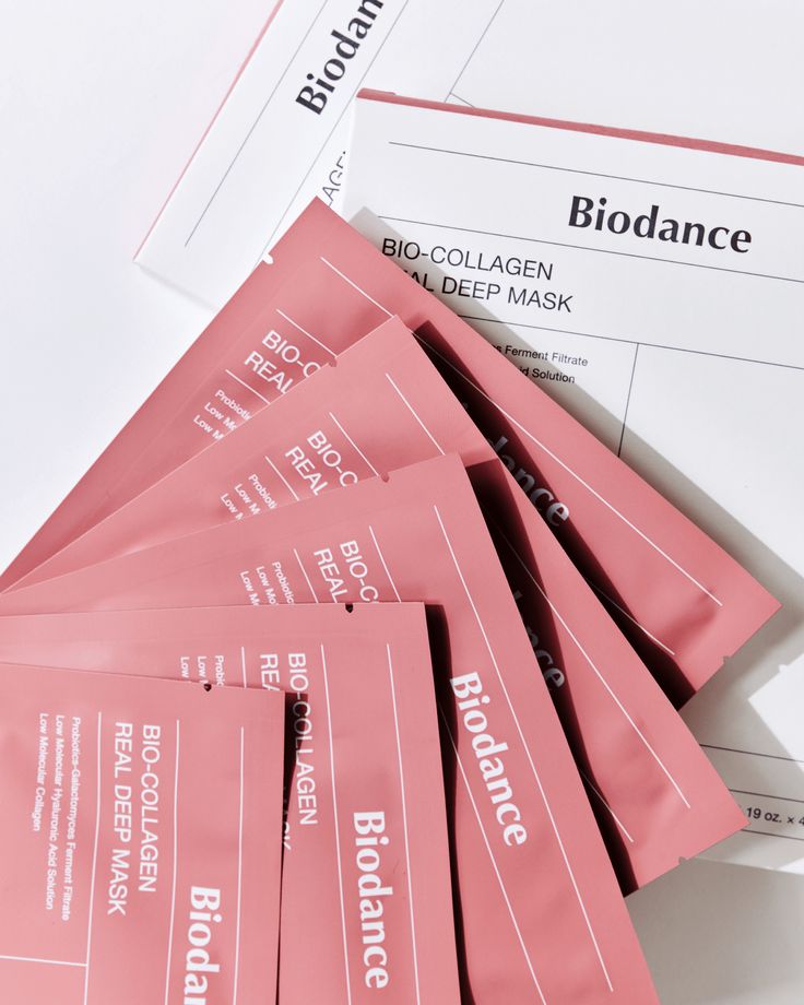 Bio-Collagen Mask, 100% Korean Face Mask Skincare Products, Overnight Hydrating Face Mask, 34G X 4Ea