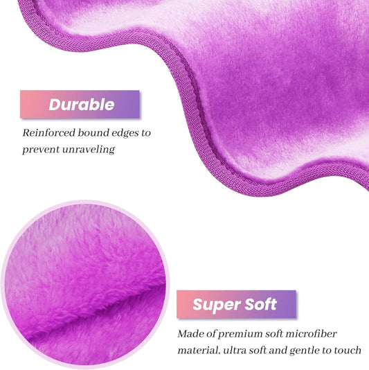 8 Pack Makeup Remover Cloth,13X7 Inch Reusable Makeup Remover Towels, Ultra Soft Microfiber Face Cloth Reusable Facial Washcloths, 4 Colors