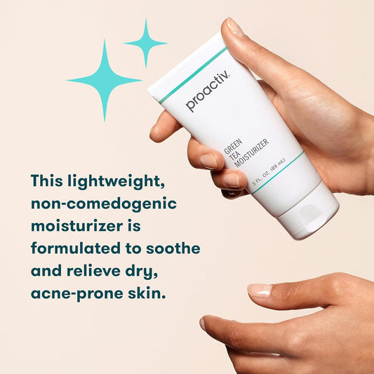 Green Tea and Hyularonic Acid Moisturizer for Dry Skin, Hydrating Face Moisturizer for Oily Skin, Dry Skin and Acne Prone Skin - 3 Oz