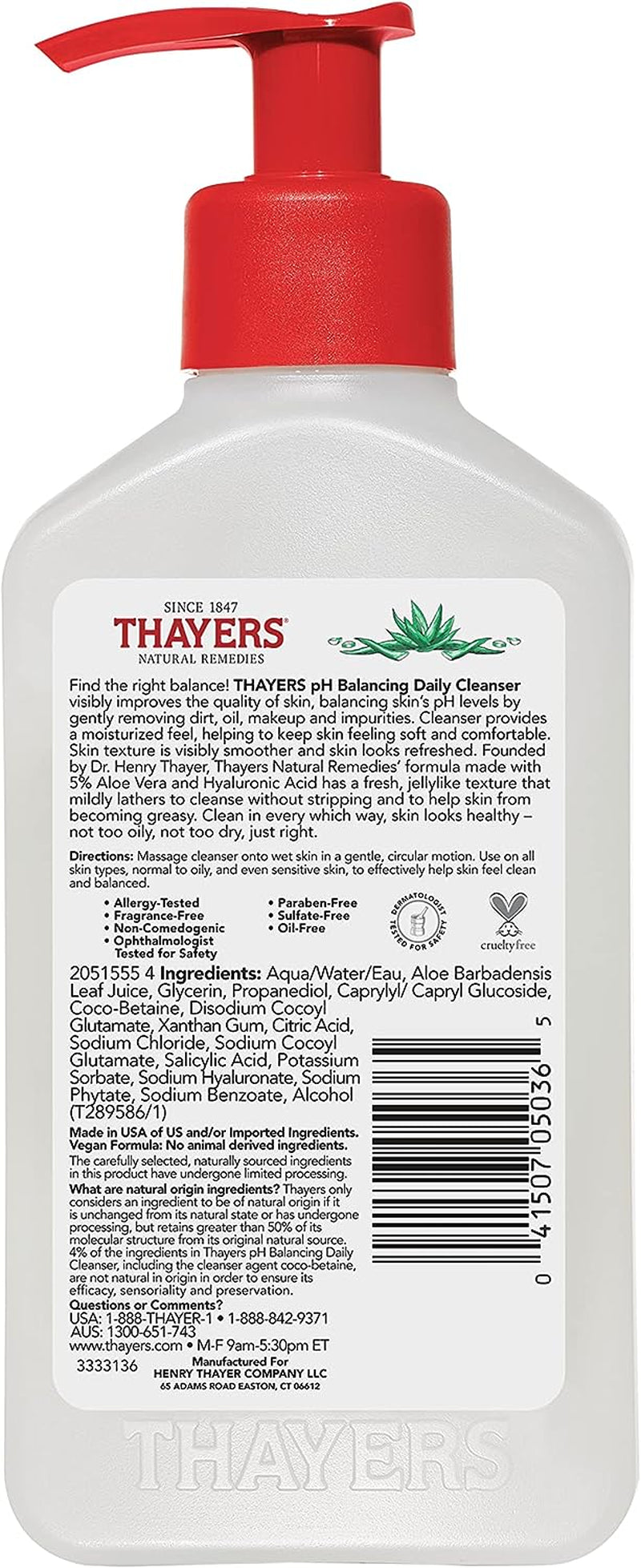 Ph Balancing Gentle Face Cleanser with 5% Aloe Vera 237Ml