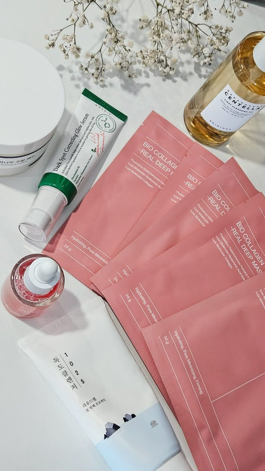 Bio-Collagen Mask, 100% Korean Face Mask Skincare Products, Overnight Hydrating Face Mask, 34G X 4Ea
