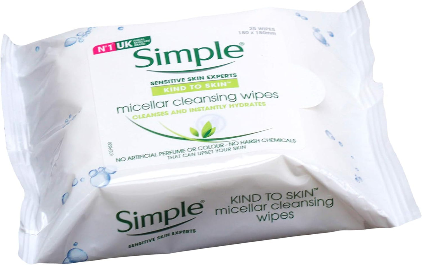 Sensitive Skin Experts Kind to Skin Super Soft Micellar Cleansing Facial Wipes, Gently Removes Make-Up - 25 Count X 2 Pack
