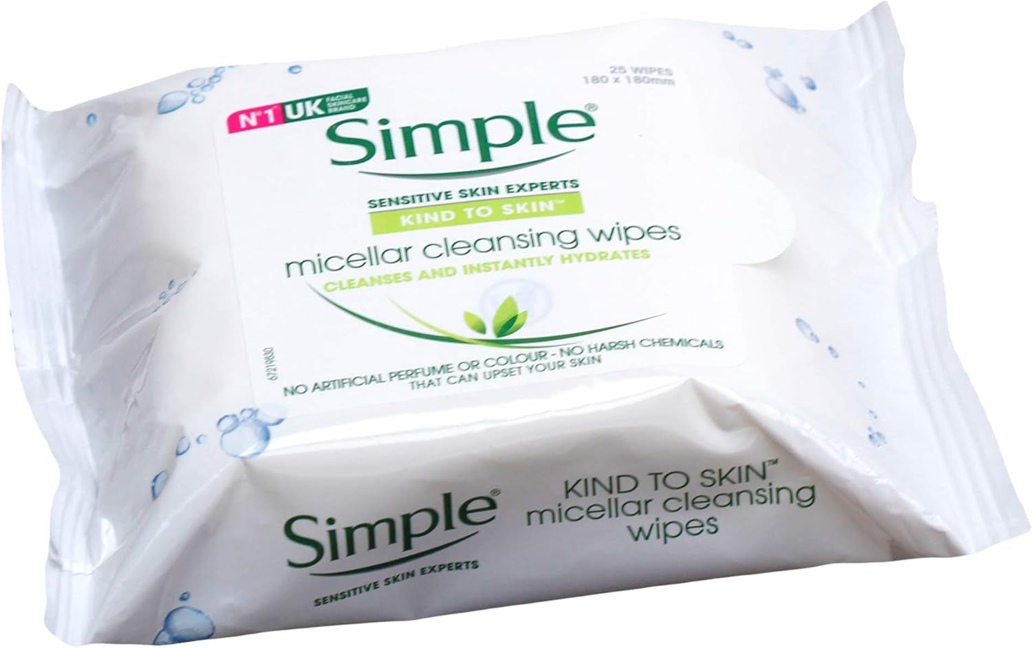 Sensitive Skin Experts Kind to Skin Super Soft Micellar Cleansing Facial Wipes, Gently Removes Make-Up - 25 Count X 2 Pack