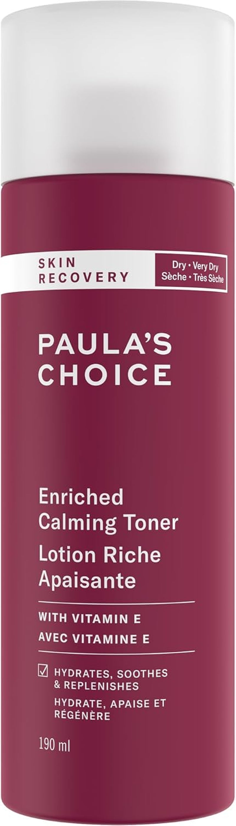 SKIN RECOVERY Calming Toner, 190 Ml Bottle Toner for the Face, for Sensitive Facial Skin and Dry Redness-Prone Skin