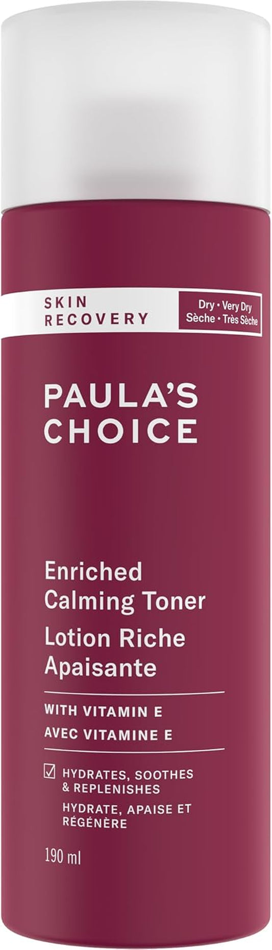 SKIN RECOVERY Calming Toner, 190 Ml Bottle Toner for the Face, for Sensitive Facial Skin and Dry Redness-Prone Skin