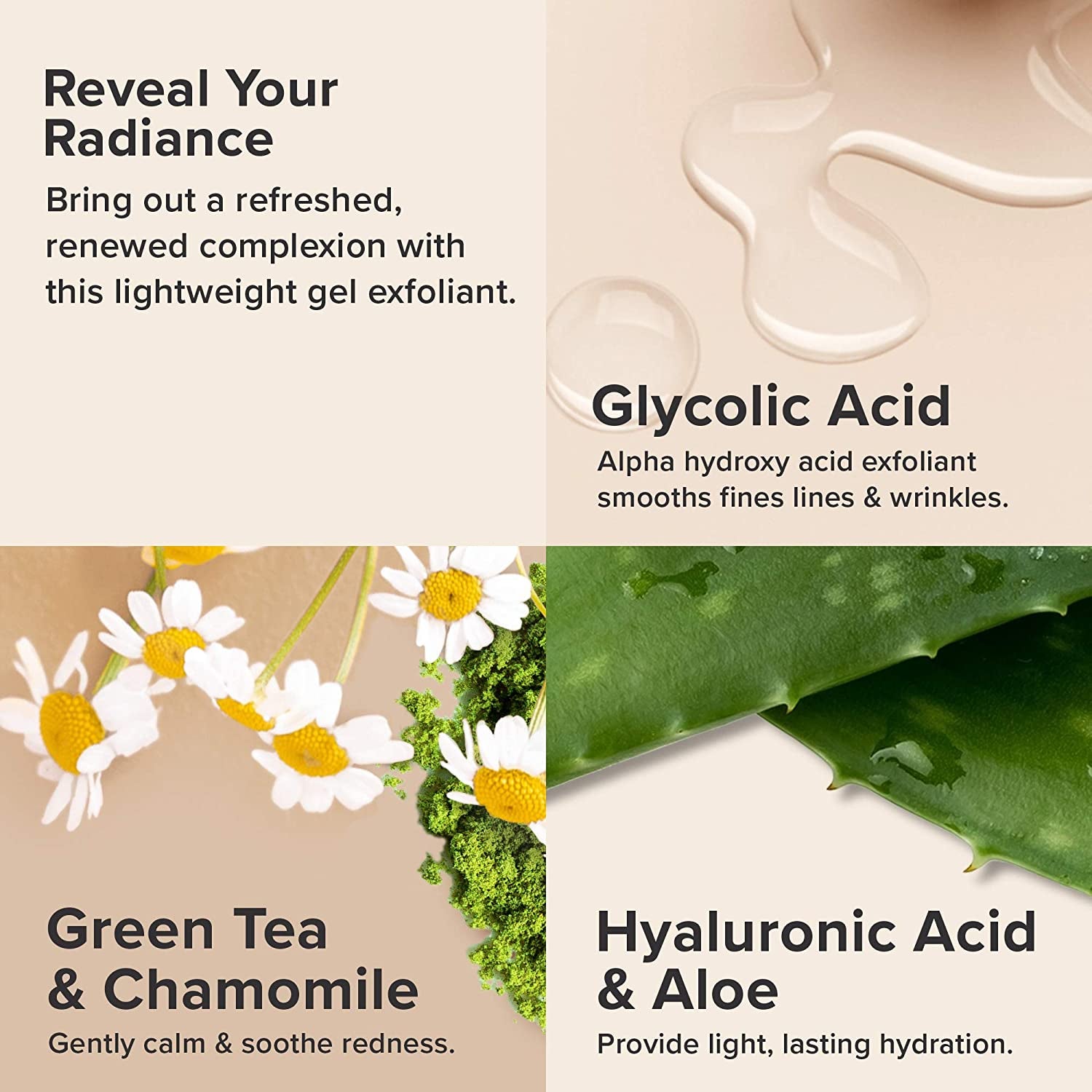 -Skin PERFECTING 8% AHA Gel Exfoliant & 2% BHA Liquid Duo-Facial Exfoliants for Blackheads Enlarged Pores Wrinkles and Fine Lines Face Exfoliators W/Glycolic Acid Salicylic Acid